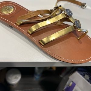 2 pairs of sandals, Tory Burch & Diane